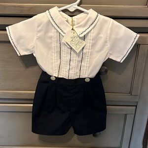 Hand Emroidered baby 6 months outfit with shoes